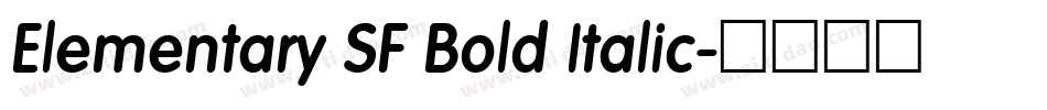 Elementary SF Bold Italic字体转换